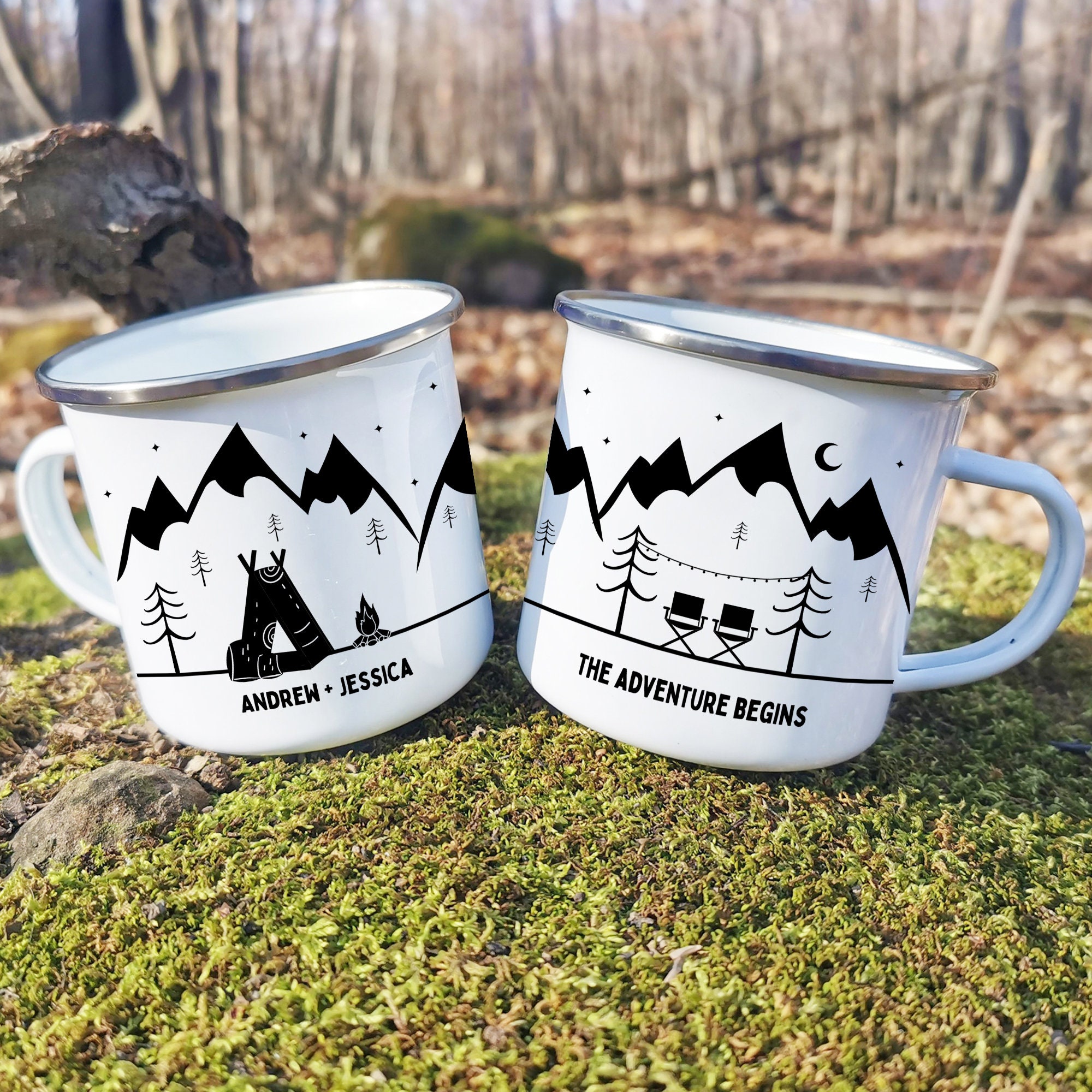 Personalized Camping Mug Custom Campfire Mug Customizable Mug Etsy