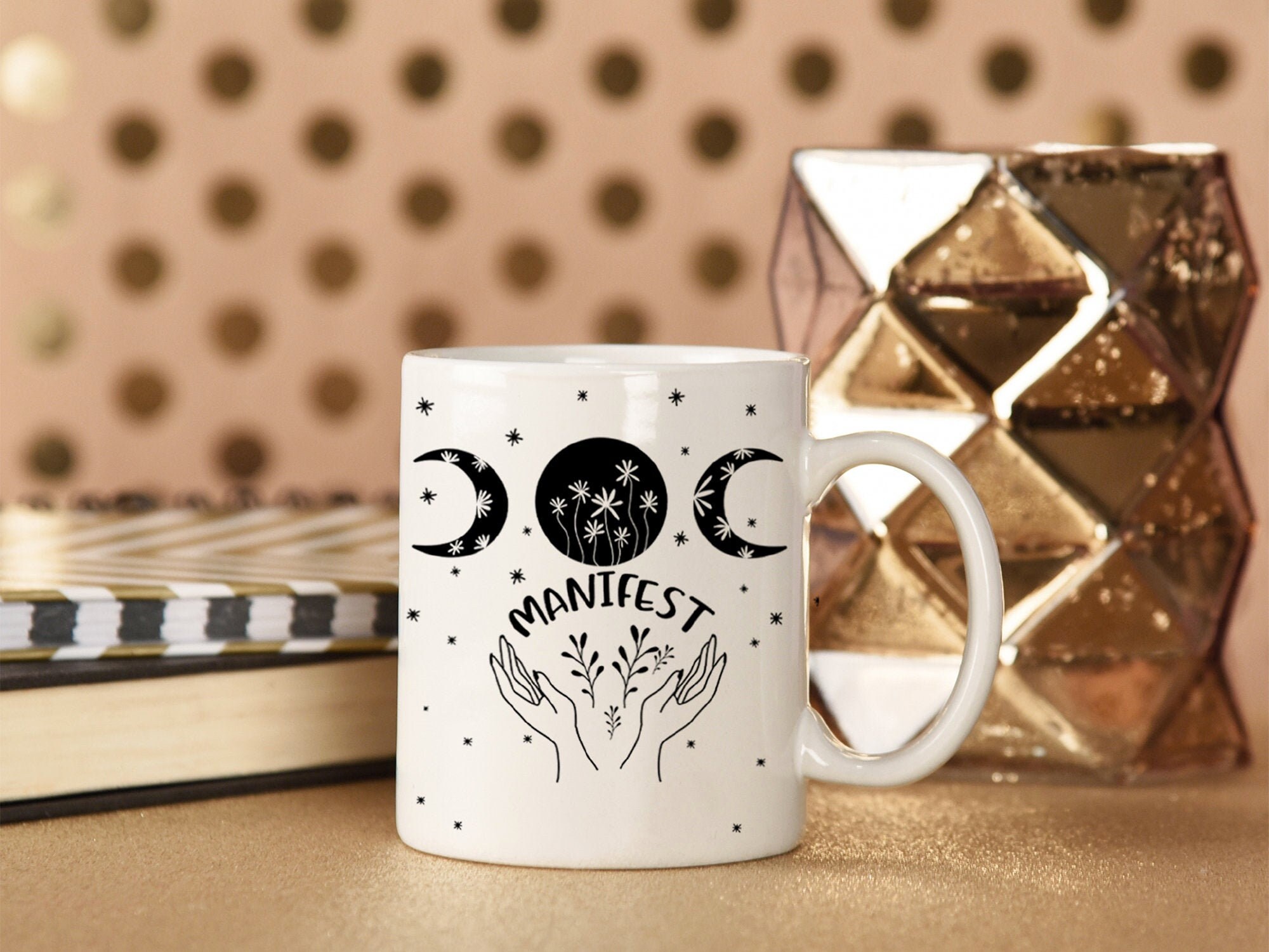 Moon Mug Aesthetic Mug Plant Mug Witchy Mug Goth Mug Gift for Etsy