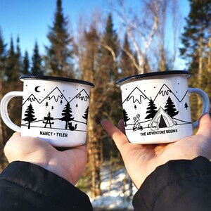 Campfire Mug Personalized Wedding Gift Personalized Mug Customizable Mug Unique Camping Gifts Engagement Gift Bridal Shower Gift