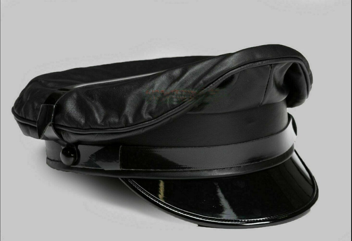 Caps Finest Soft Real Leather Biker Muir Cap Hat Etsy