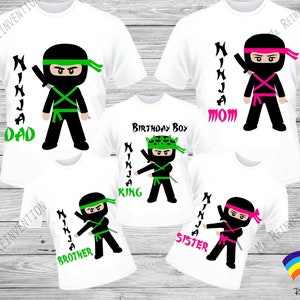 Download Pack Of 5 Images Of Ninja Family For Birthday Boy Ninja King Etsy