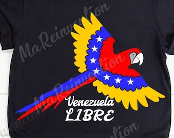 Venezuela Macaw Flag SVG PNG STUDIO3: T-Shirt Design (Digital Download)
