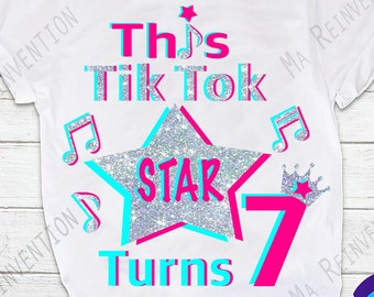 Tiktok Star Birthday Girl SVG PNG STUDIO3: Numbered Images