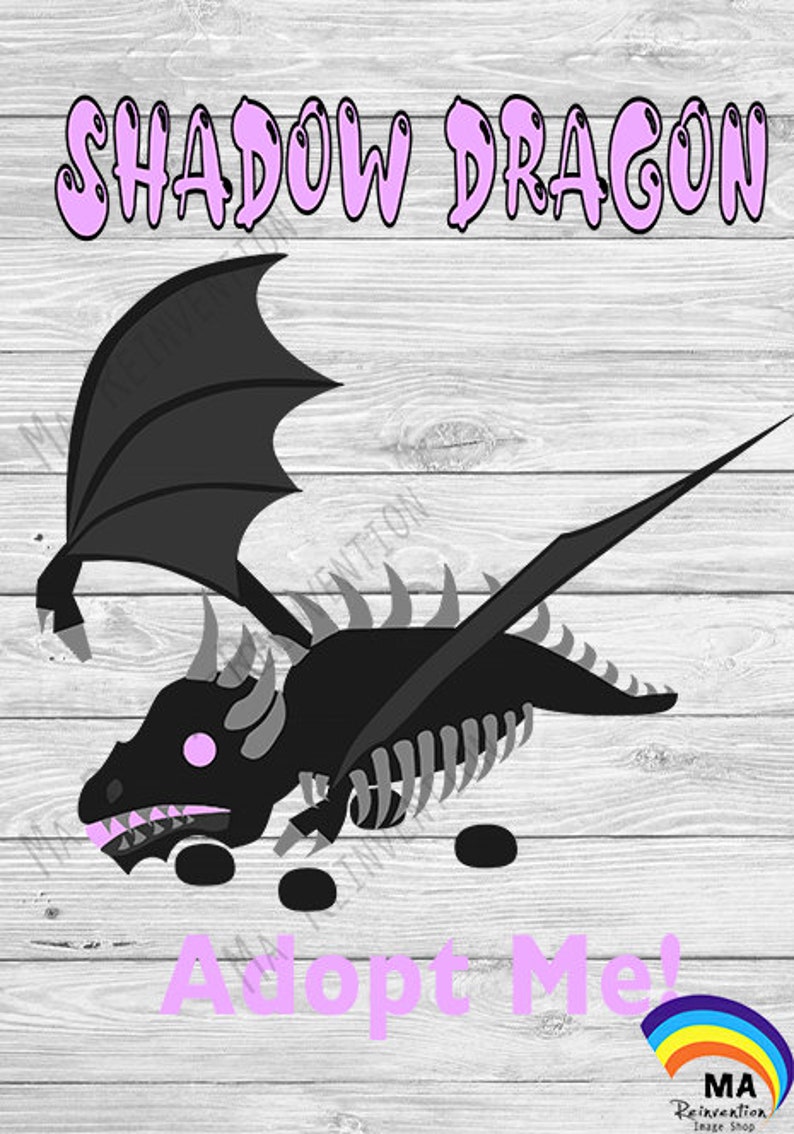 Legendary Shadow Dragon Adopt Me svg Legendary Shadow Dragon Etsy