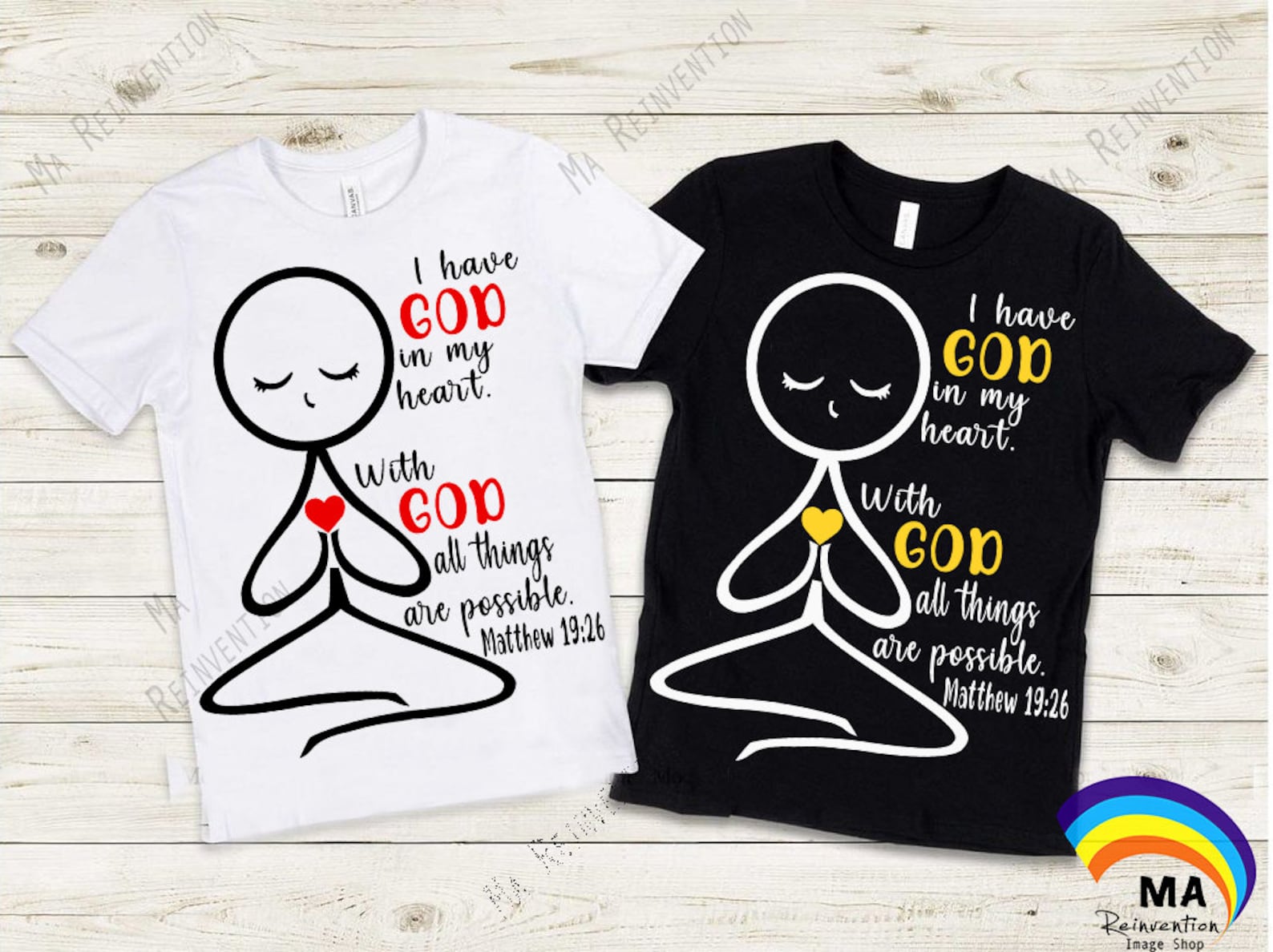 Imagen .svg y .png de tengo a DIOS en mi corazón Whit GOD Etsy