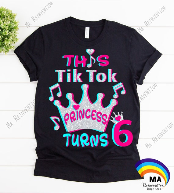 Pack de imagenes .svg .studio3 y .png de Tik Tok Princess Birthday 1 imagen con palabras notas musicales y Corona y 10 imagenes de numeros Etsy Espana