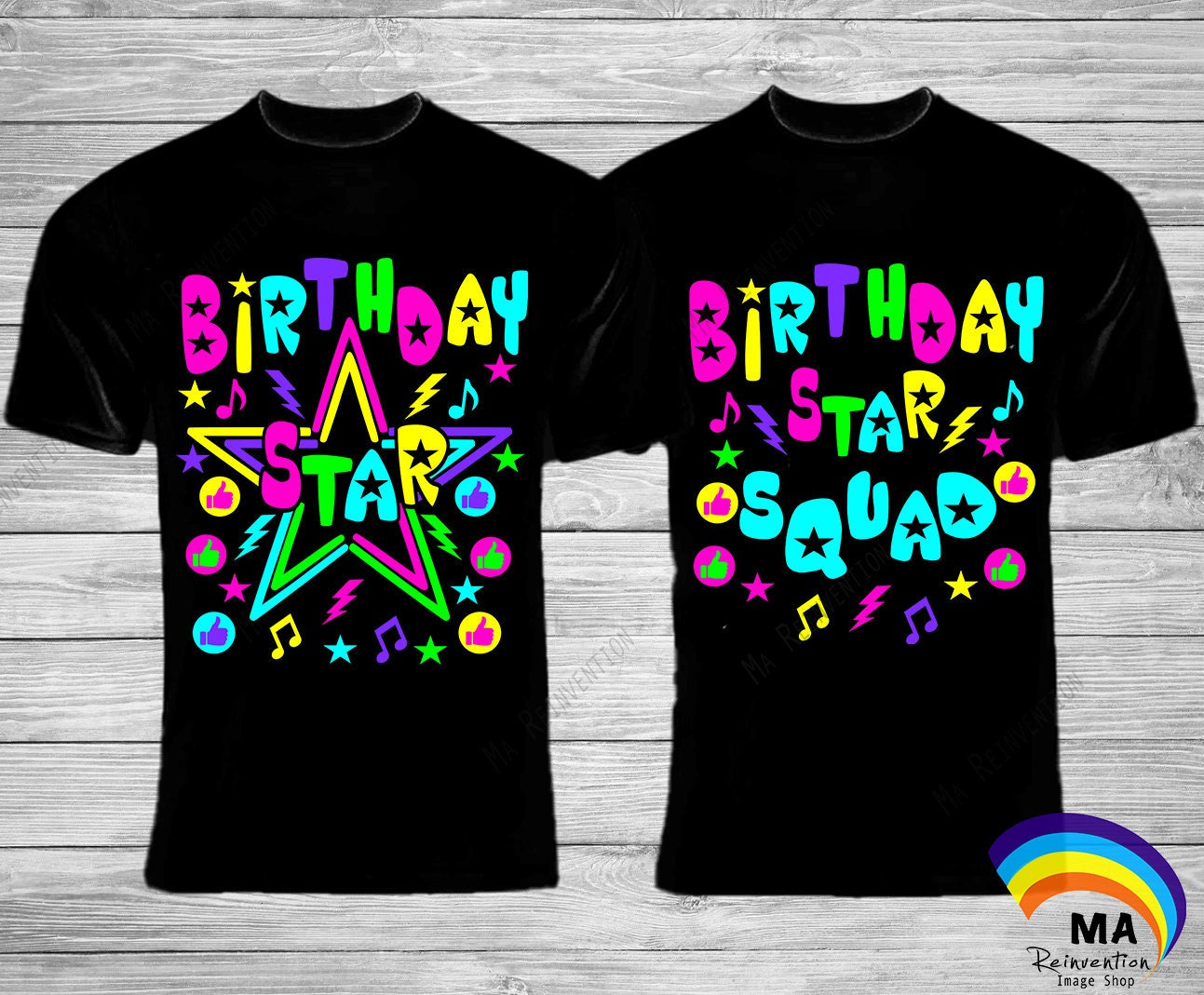 Neon party shirt Etsy Espana