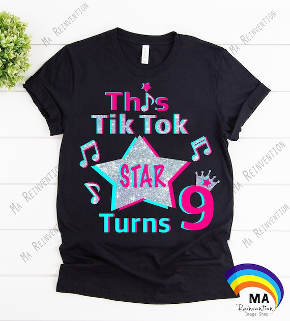 TikTok Star Birthday Girl SVG PNG STUDIO3: Numbered Images (Digital Download)