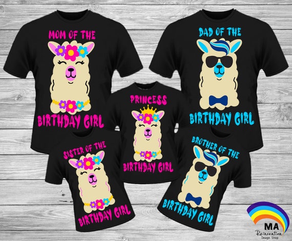 Download Pack Of 5 Images Of Llama Family For Birthday Girl Mom Llama Etsy
