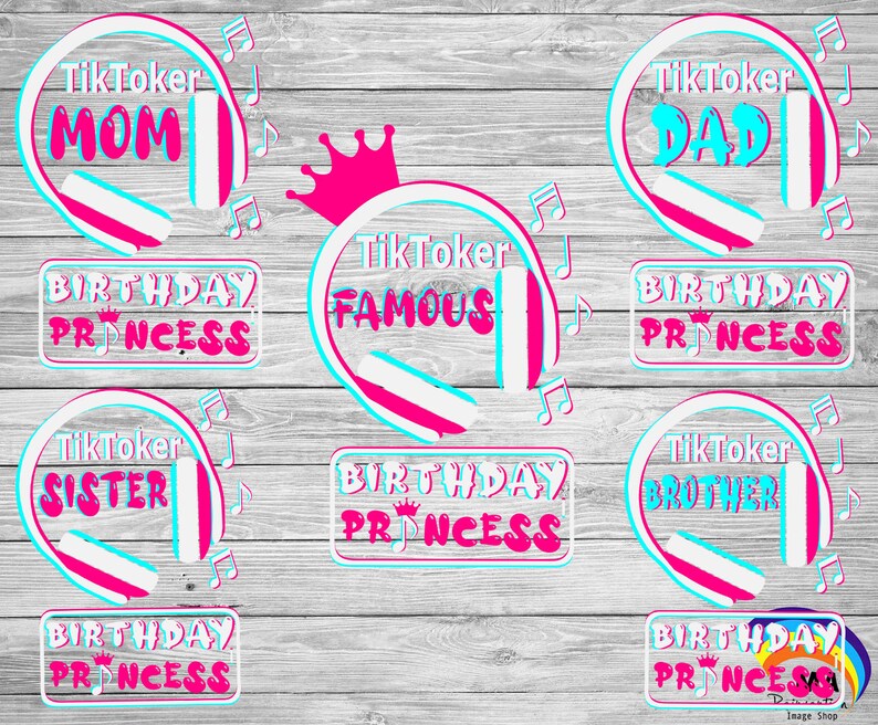 Download Pack de 5 imágenes de TikToker para toda la familia svg en ...