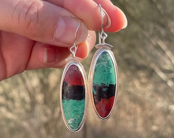 Criss Cross Sunrise Dangle Earrings