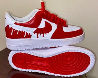 Air Force 1 red drip customs