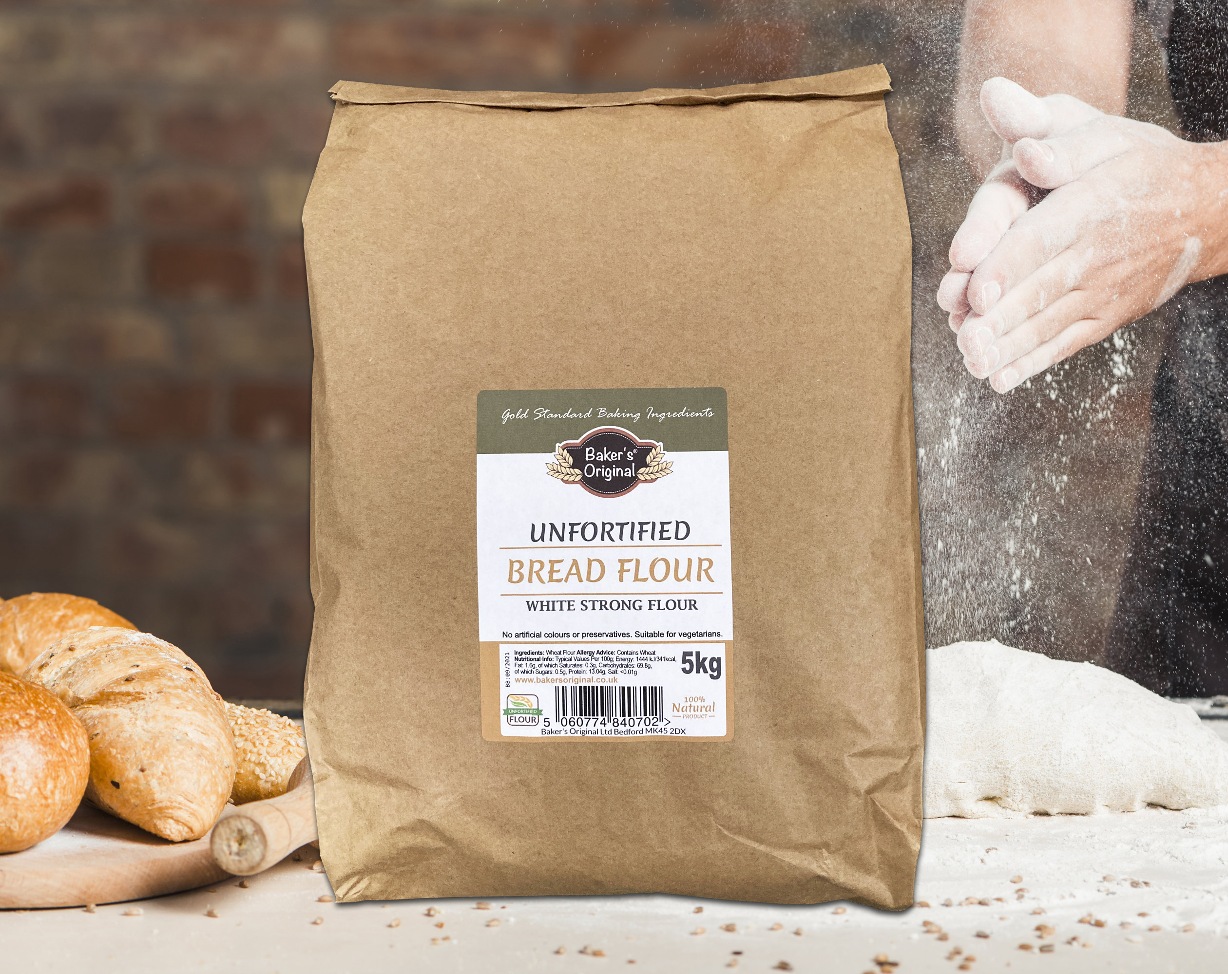 Bakers Original Unfortified Strong Bread Flour 5kg Etsy