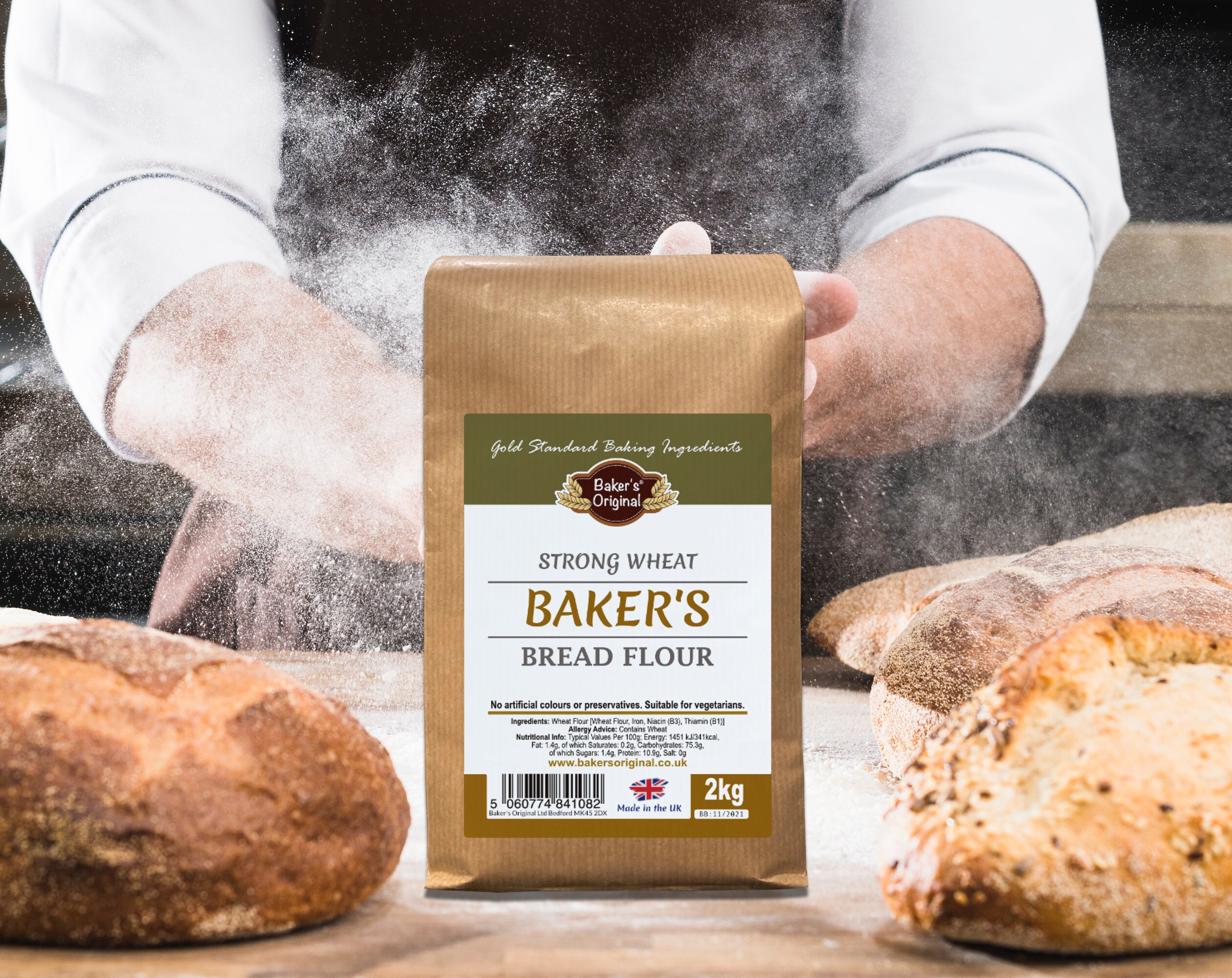 Bakers Original Strong Wheat Bakers Bread Flour 2kg Etsy