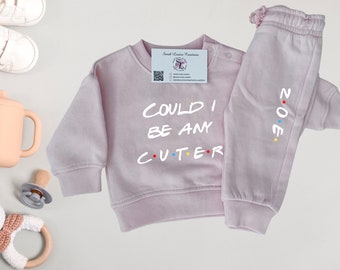 Personalised Tracksuit  Babywear  Personalised Jumper  Tracksuit set  Friends  How you doin  Friends Tv Show