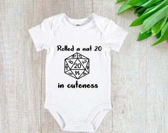 Jumpsuit Gaming nat 20 master dice Personalised baby clothing