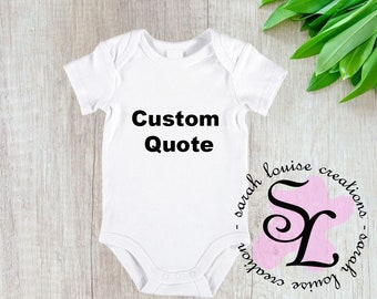 baby jumpsuit custom quote clothing personalised