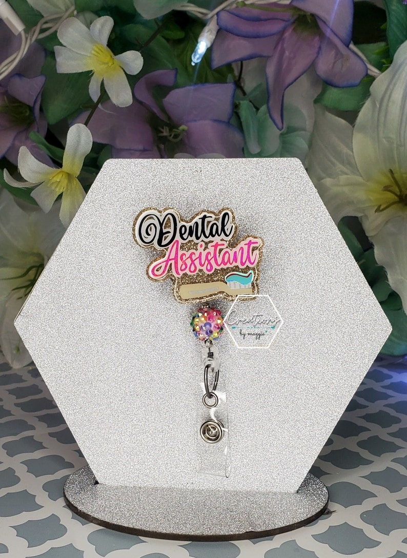 Dental Assistant Badge Reel Dental Office Badge Reel DA Etsy