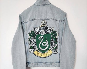 slytherin denim jacket