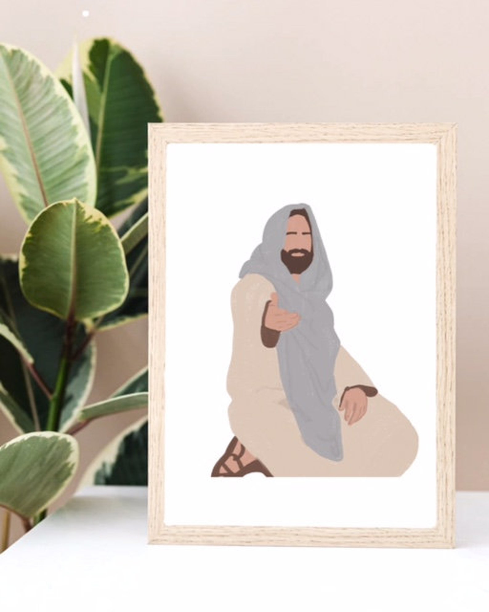 Jesus With Hands Extended, Jesus My Comforter, Christian Illustrations