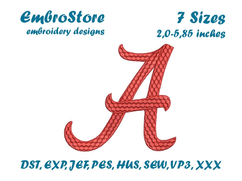 Letter a embroidery design embroidery nwcvq 7 sizes from  etsy Letter a embroidery design embroidery nwcvq 7 sizes from  etsy