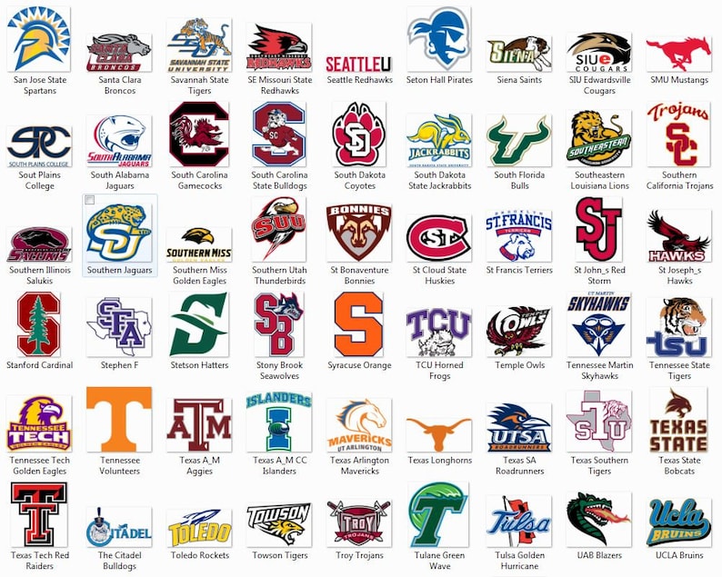 College logo 300 designs. College Sports Cricut NCAA Sports | Etsy