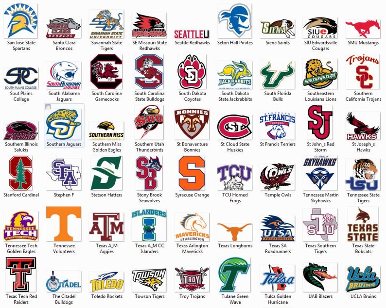 College logo 300 designs. College Sports Cricut NCAA Sports Etsy
