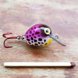 1,5 CM 0.6 INCH Ultra Light Handmade Wooden Micro Lure 