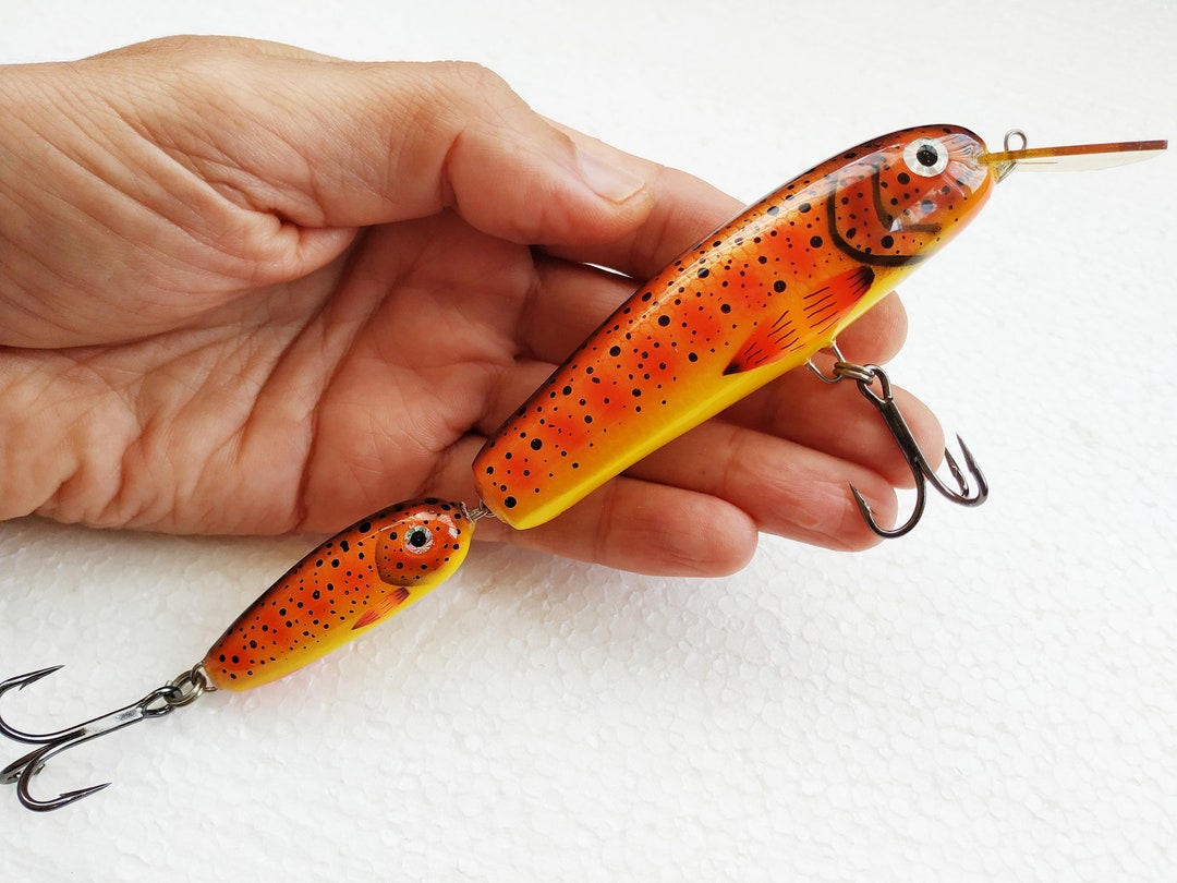 15 Cm 6'' Handmade Jointed Wooden Lure Etsy
