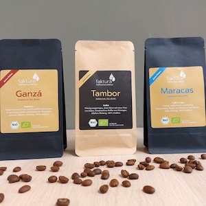 Organic coffee tasting set for explorers - 3 x 100g coffee from roastery produced by people with disabilities