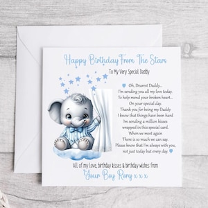 Karte zum Geburtstag vom Himmel für Mama Opa Opa vom Baby Kind im Himmel Baby Verlust Karte Engel Baby. Baby-verlust, Totgeburt, Fehlgeburt