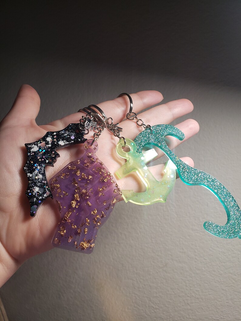 halloween bats charms Variety Key-ring Charms anchors BLM fist glitter goth no-touch tools keychains cute