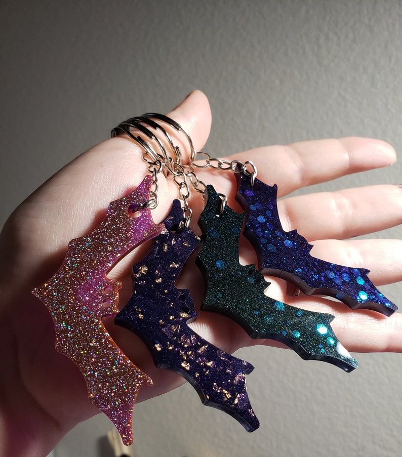 halloween bats charms Variety Key-ring Charms anchors BLM fist glitter goth no-touch tools keychains cute