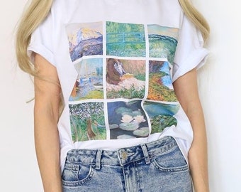 Claude Monet Shirt , Monet T Shirt , Art Lover Gift , Aesthetic Clothing , Claude Monet Print , Grunge Tshirt , Aesthetic Art , Monet Art