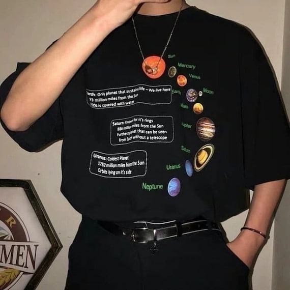 Solar System Shirt Planets Tshirt Cosmic Shirt Aesthetic 