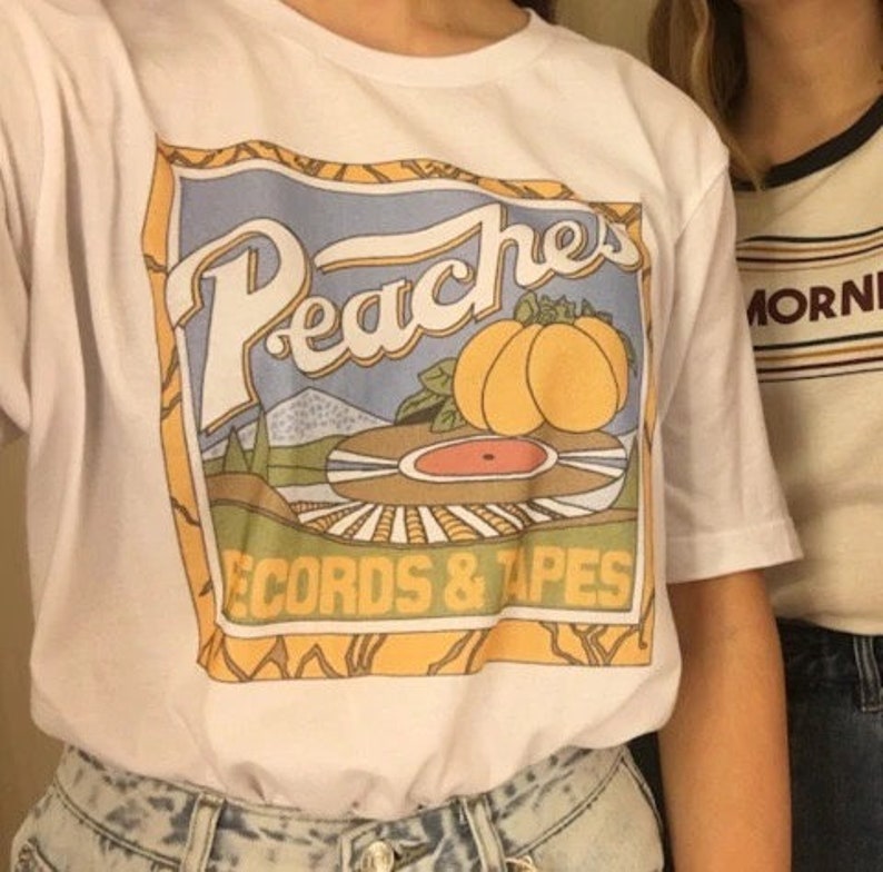 Peaches Records Shirt , Records And Tapes Tshirt , Records Tshirt , 70s Vintage T Shirt , 1970 Tshirt Men & Women , Music Lover Gift , Vinyl 