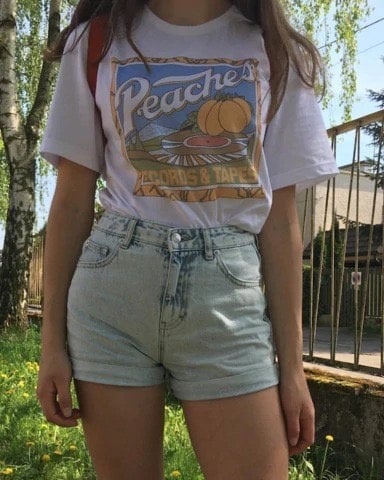 Peaches Records Shirt Records and Tapes Tshirt Records - Etsy