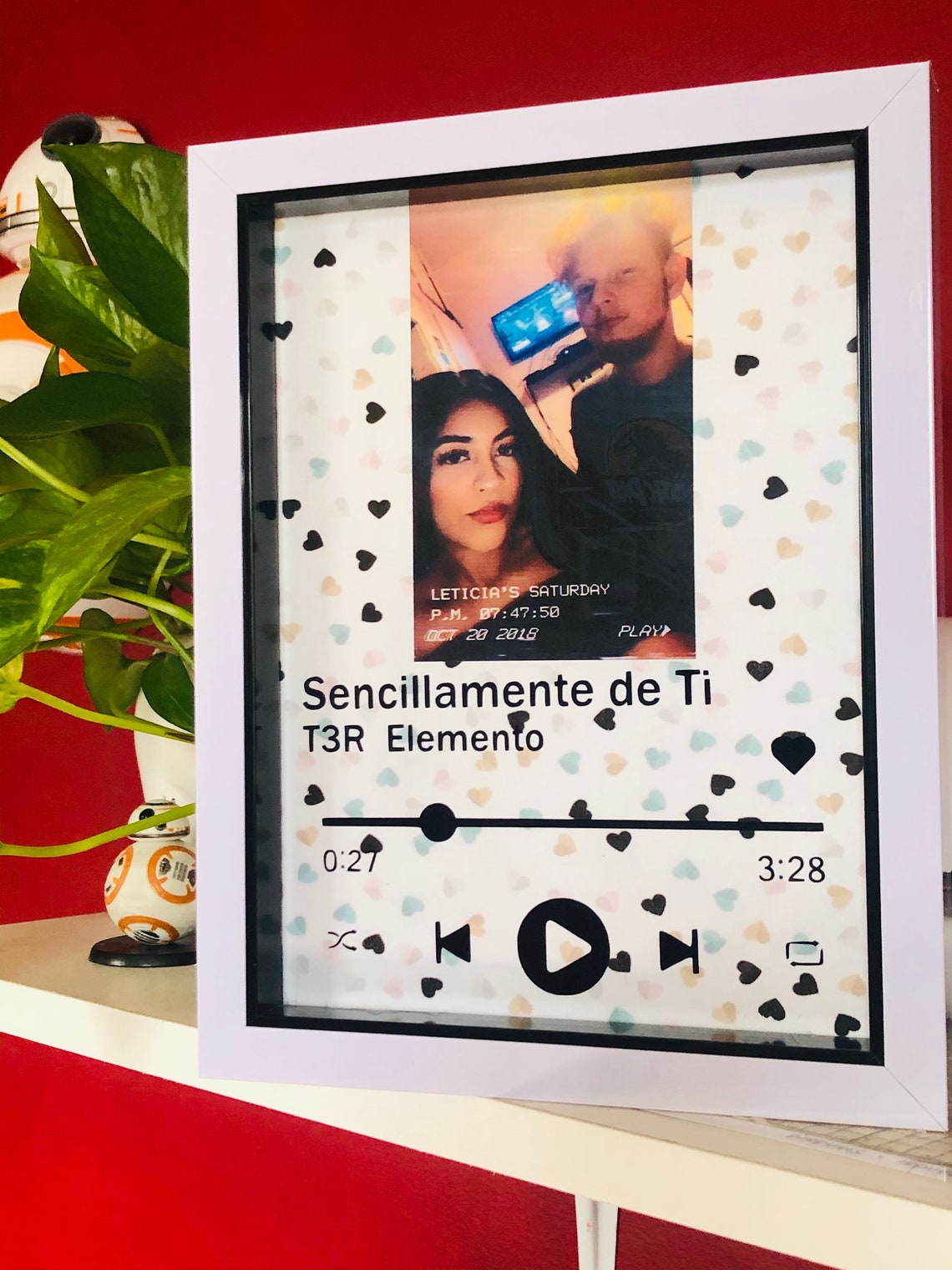 Spotify Picture Frame Personalized Song Music Frame Black Etsy