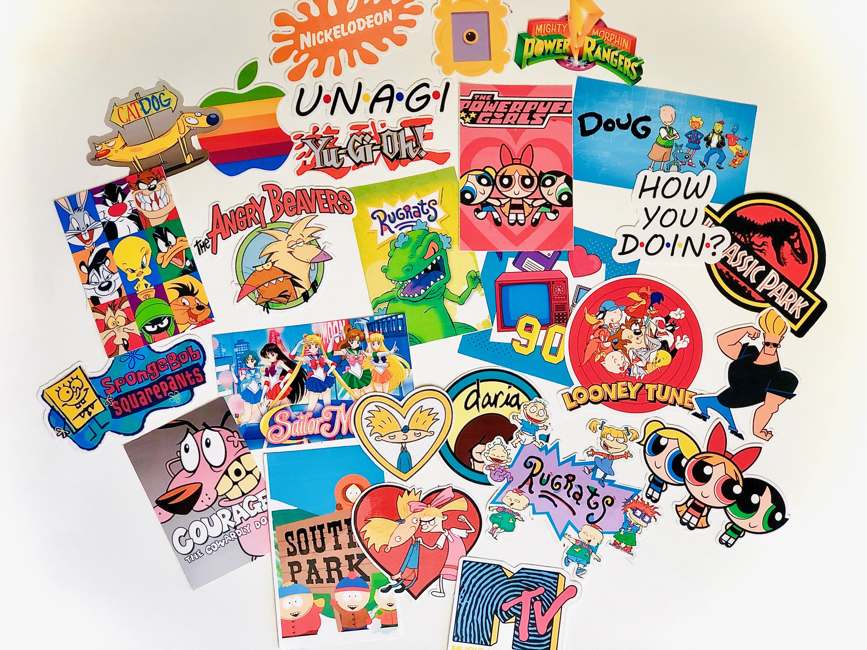 90's Vibes Sticker Pack! 27Pc. Set! - 90's Stickers - Nickelodeon Stickers  - Laptop Stickers - Hydroflask Stickers - Waterproof Vinyl