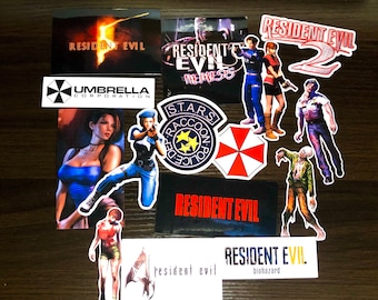 Resident Evil Sticker Set - Survival Horror Decals for Laptop, Phone