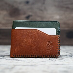 Cartera de cuero minimalista horizontal