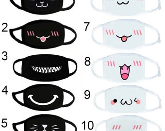 Kawaii Face Mask Etsy - etsy white kawaii face mask roblox Kawaii Face Mask Etsy - white kawaii face mask roblox