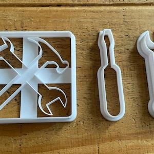 Tools Cookie Cutters, Father's Day Cookie Cutters, Celebration cookies, Fondant Cutters, Father's Day Gift, Fathers Day, UK Seller, 3D Print