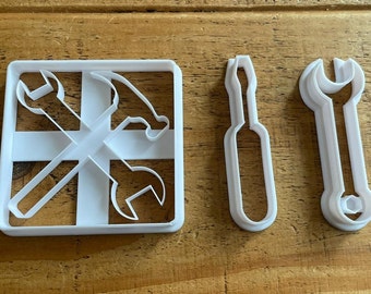 Tools Cookie Cutters, Father&#39;s Day Cookie Cutters, Celebration cookies, Fondant Cutters, Father&#39;s Day Gift, Fathers Day, UK Seller, 3D Print