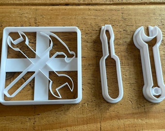 Tools Cookie Cutters, Father's Day Cookie Cutters, Celebration cookies, Fondant Cutters, Father's Day Gift, Fathers Day, UK Seller, 3D Print