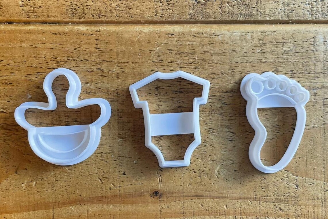 New Baby Cookie Cutters, New Baby Fondant Cutters, New Baby Party