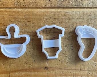 New Baby Cookie Cutters, New Baby Fondant Cutters, New baby Party Treats, New Baby Cupcake Toppers,  Fondant Cutters, New Baby, UK seller
