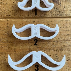 Moustache Cookie Cutter, Moustache Fondant Cutter, Custom Cookie Cutter, Movember design cutters, Fathers&#39; Day Gift, Britse verkoper, 3D-geprint
