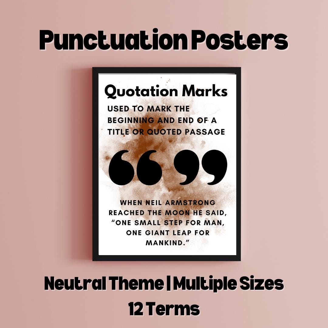 Neutral Punctuation Posters – Printable Classroom Decor (PDF & PNG ...