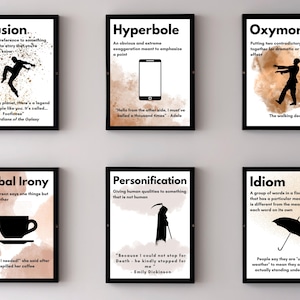 Literatur Geräte Klassenzimmer Poster Neutrale Farben